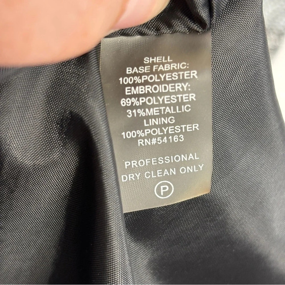 NWT CALVIN KLEIN SILVER SEQUIN FLORAL FITTED HALTER PARTY COCKTAIL MIDI DRESS 14 - Picture 10 of 14